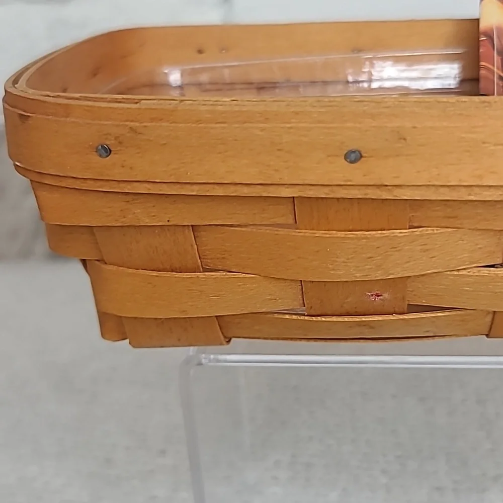 Longaberger Handmade Woven Vintage 1999 Classic Cracker Basket 14508 with Insert